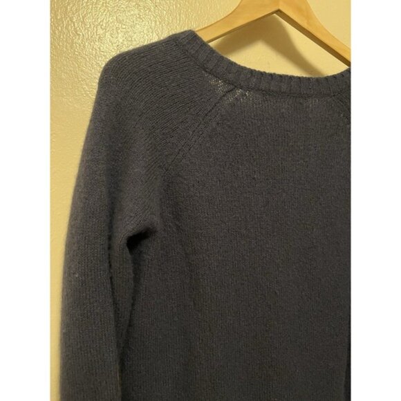 360 Cashmere V Neck Wool & Cashmere‎ Blend Sweater Dark Blue Navy Women's Size M - Picture 5 of 11